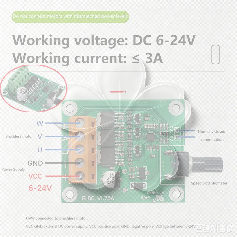 DC Brushless Motor Speed Controller Board 6V 12V 24V For CD Drive Fan Governor DIY