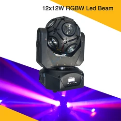 New Dj Light 12 Led Eyes RGBW Moving Head Beam Light Magic Ball Rotating Disco Bar Lights Night Club Stage Lighting