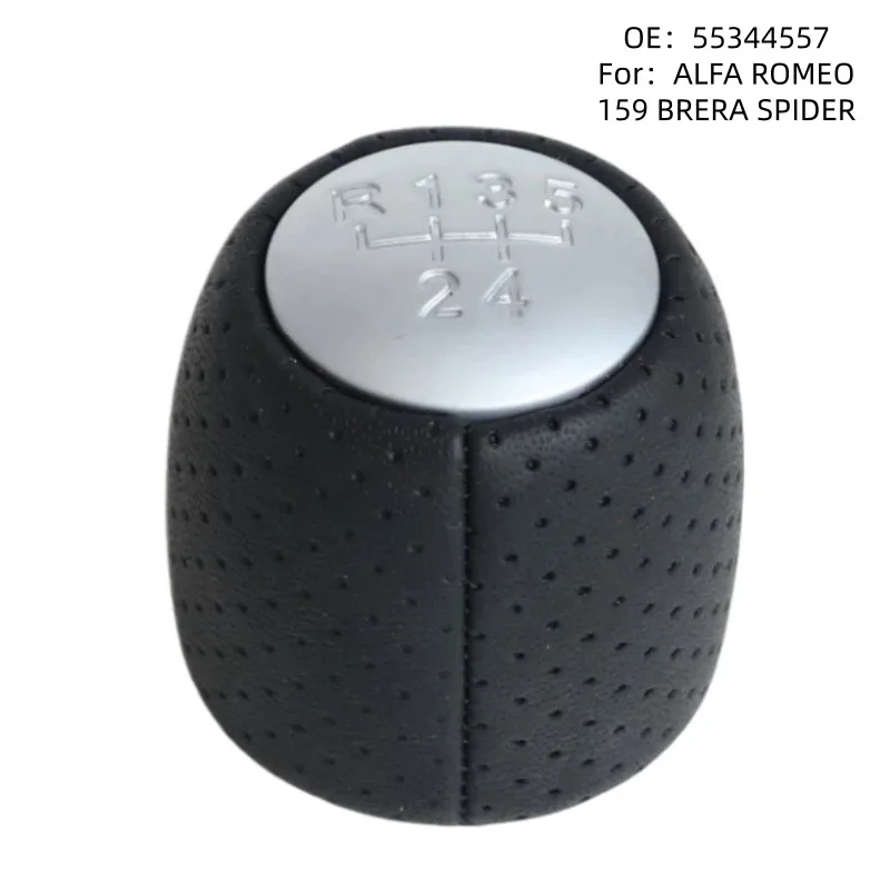 

FOR Alfa Romeo 147 156 159 Brera GT Spider Perforated Leather Gear Shift Lever Handball Gear Head Replacement for Manual