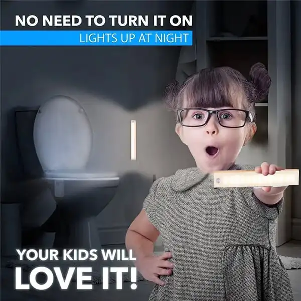 Punch-free Smart Sensor Magnetic Rechargeable LED Lights,10CM/20CM LED Smart Magnetic Human Body Sensor Light For Cabinet Home