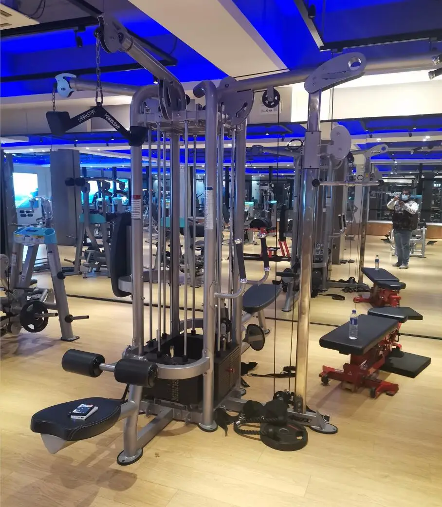 آلة قوة الصالة الرياضية الفاخرة المحددة ذات 5 محطات متعددة الوظائف معدات اللياقة البدنية مع مدرب ممتاز 5 في 1 محمل بدبوس