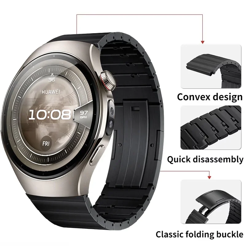 Titanium Alloy Strap for Huawei Watch 5 GT5 46mm Quick Release Light Weight Bracelet Wristband Huawei GT5 Pro GT4-3-2 46mm Band