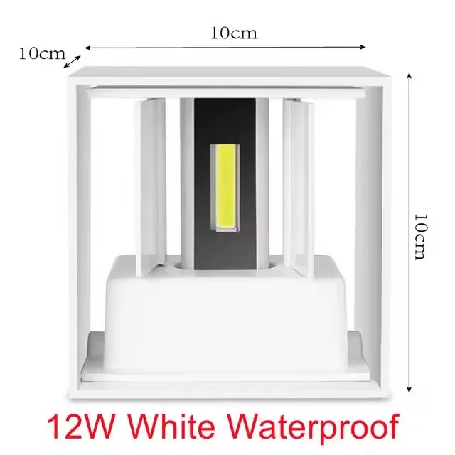 6W/12W LED-wandlamp Buiten Waterdicht IP65 Veranda Tuin Wandlamp & Binnen Slaapkamer Nachtkastje Decoratie Verlichting Lamp Aluminium