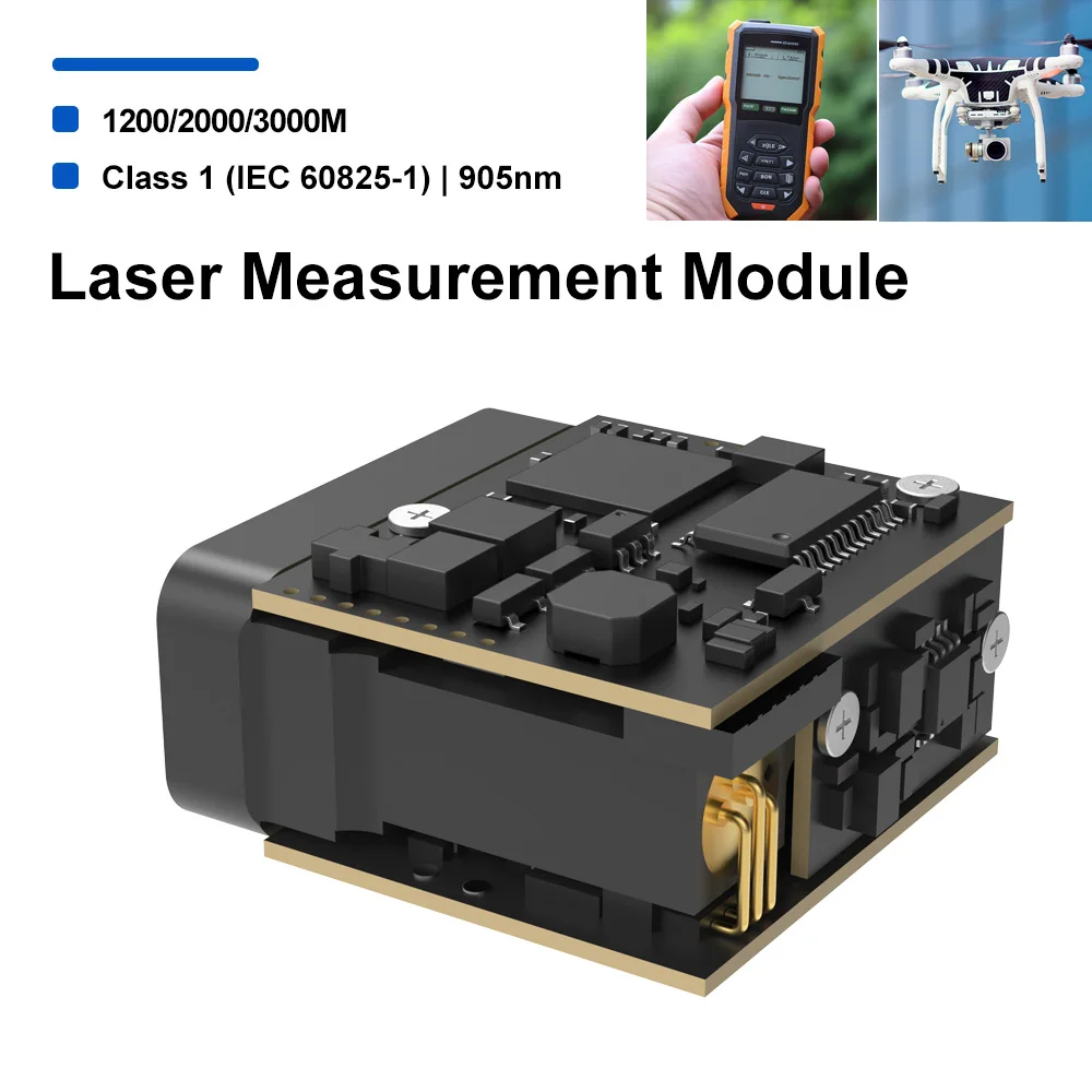 26x25x14mm Laser Rangefinder 1.2/2km High Precision Point to Point Measurement Laser Distance Sensor for Smart Transportation
