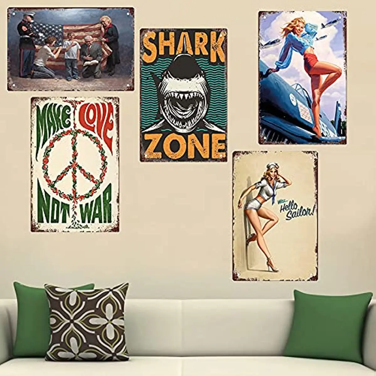 Retro style tin sign Cozumel Mexico Metal Wall Sign art decoration poster suitable for garage restaurant bedroom kitchen cafe