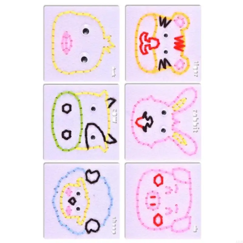 Kids Safe Sewing Toy Sensory Play Lacing Threading Practice Game Educational Toy A2UB