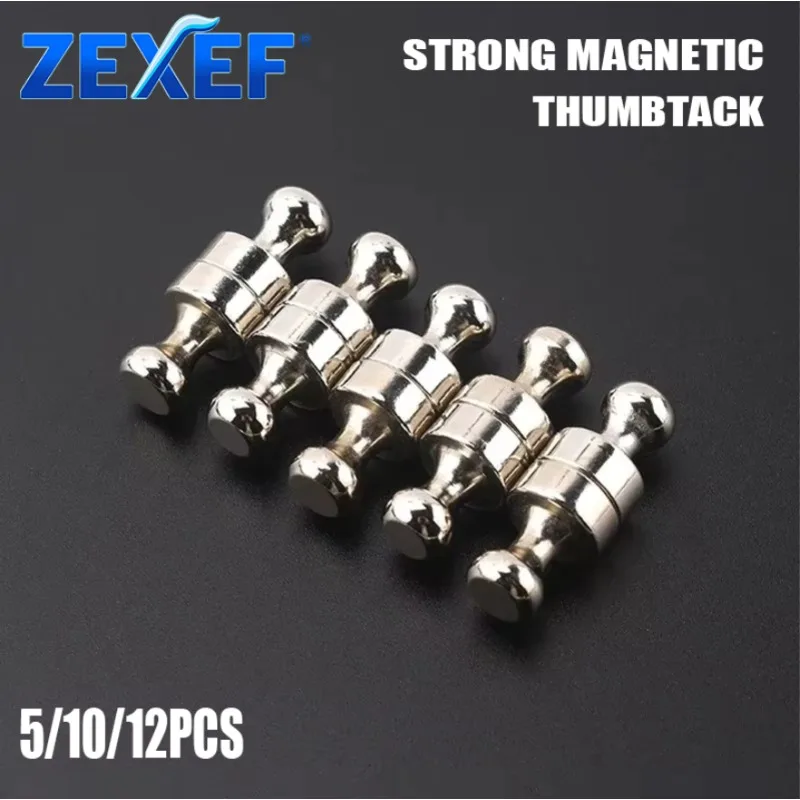

​​ZEXEF 5/10/12PCS Super Strong Neodymium Magnet Suction Cup For Fridge Whiteboard School Hardware Painting And Calligraphy