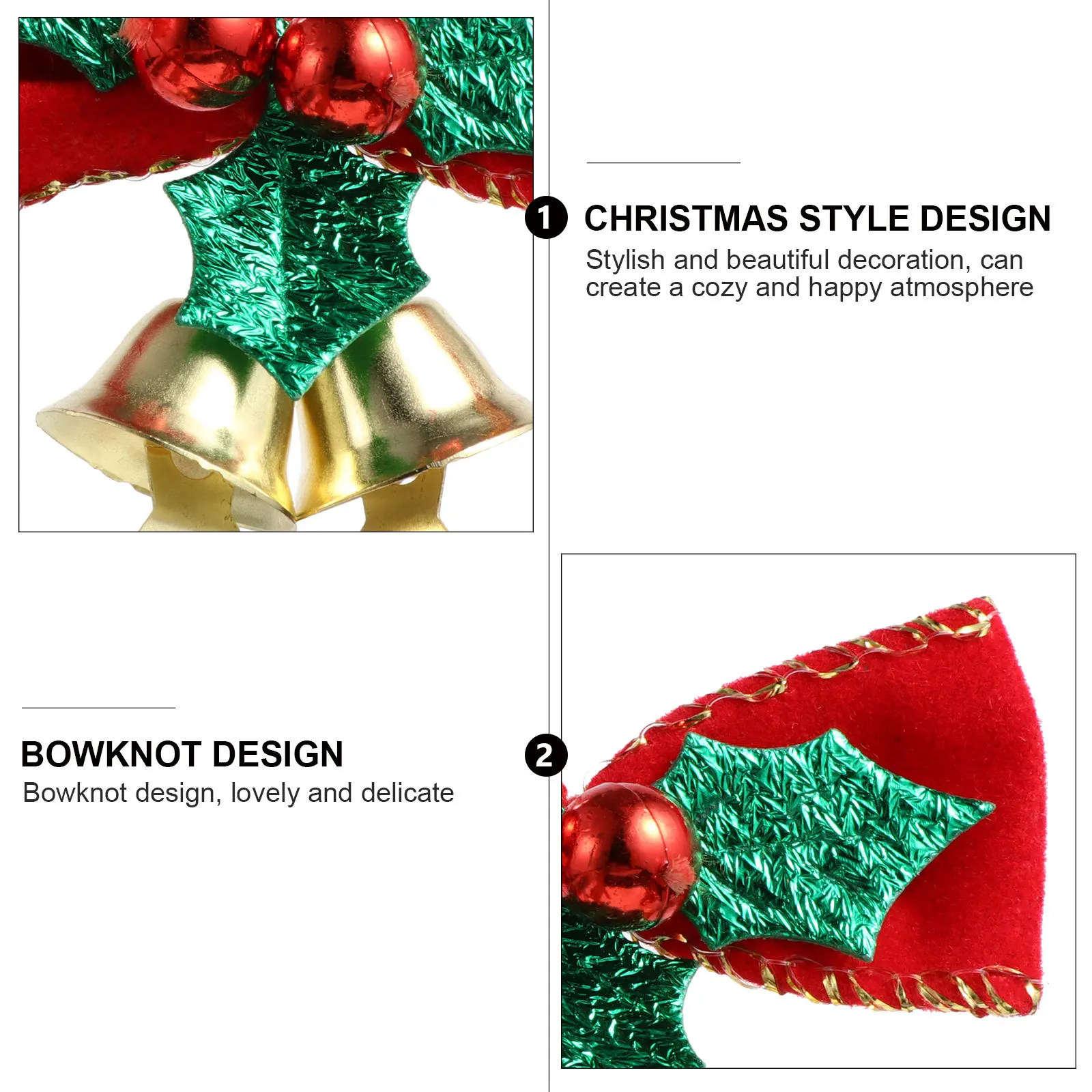 

16Pcs Xmas Tree Ornament Bowknot Decor Collection Elegant Christmas Pendants for Home Mall Shop Christmas Setup