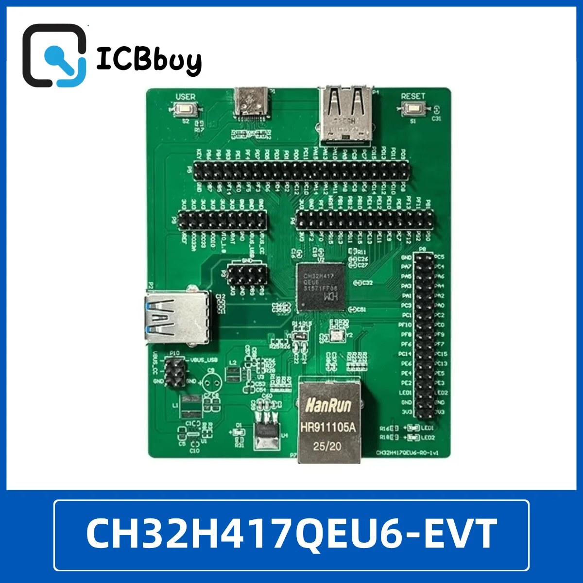 

Отладочная плата CH32H417 с двухъядерным микроконтроллером CH32H417QEU6 и поддержкой SuperSpeed USB 3.0