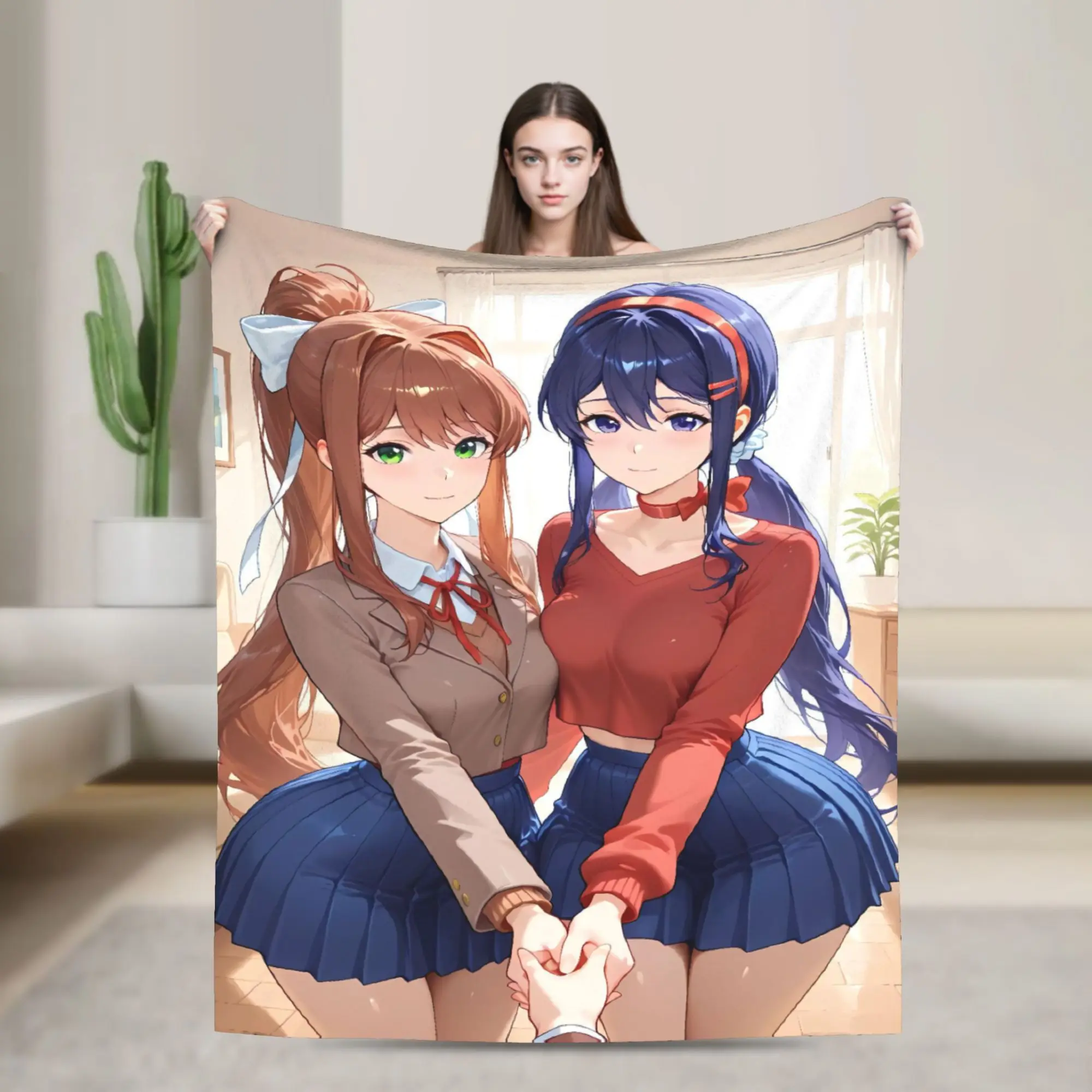 Miside Mita Video Game  Blankets  Travel Office Flannel Throw Blanket For Bedroom Super Warm Custom Quality Bedspread Gift Idea