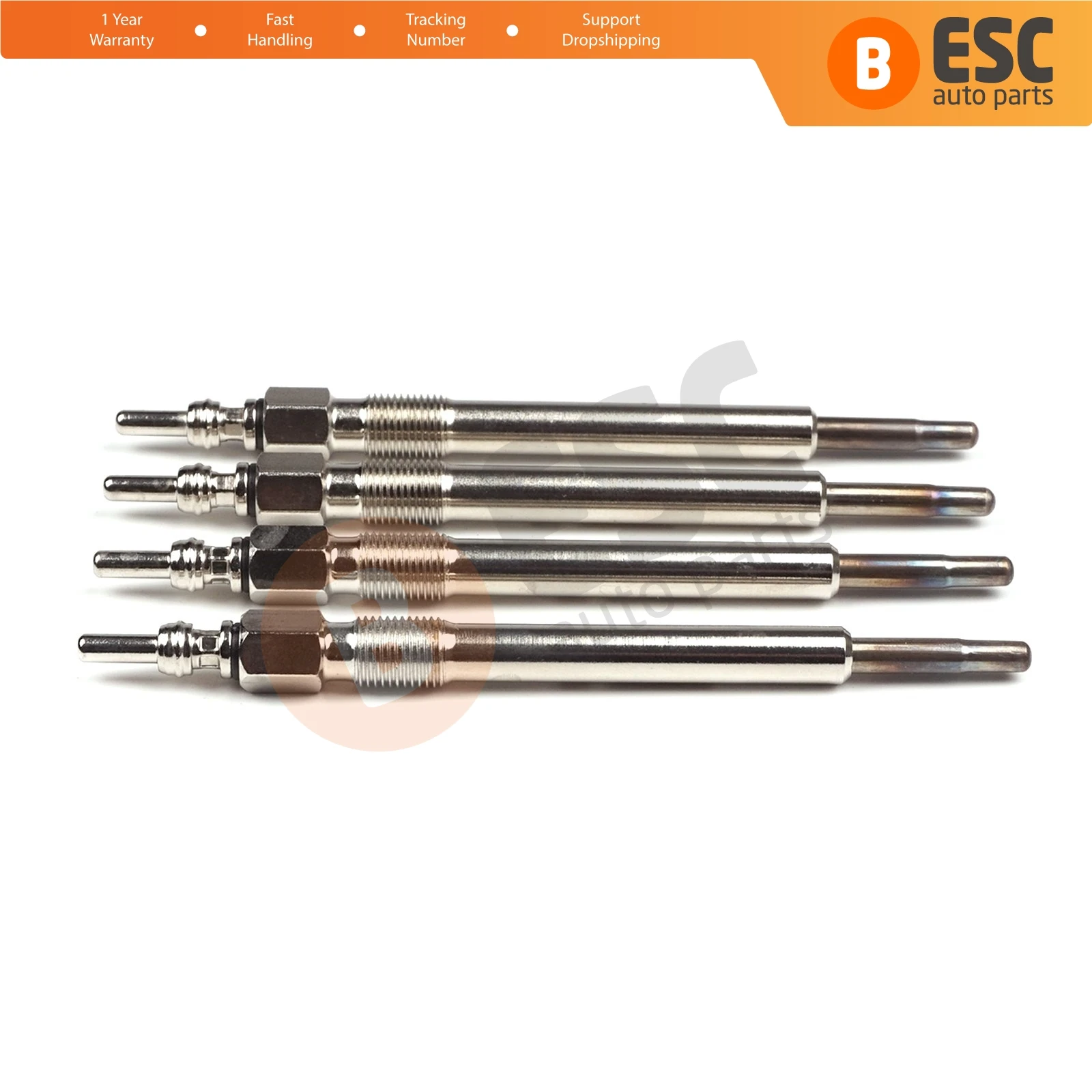 ESC Auto Parts EGP13-1 4 Pcs Heater Glow Plugs GX123, 05066840AA, GN055 for Chrysler Voyager Jeep BMC Ship From Turkey