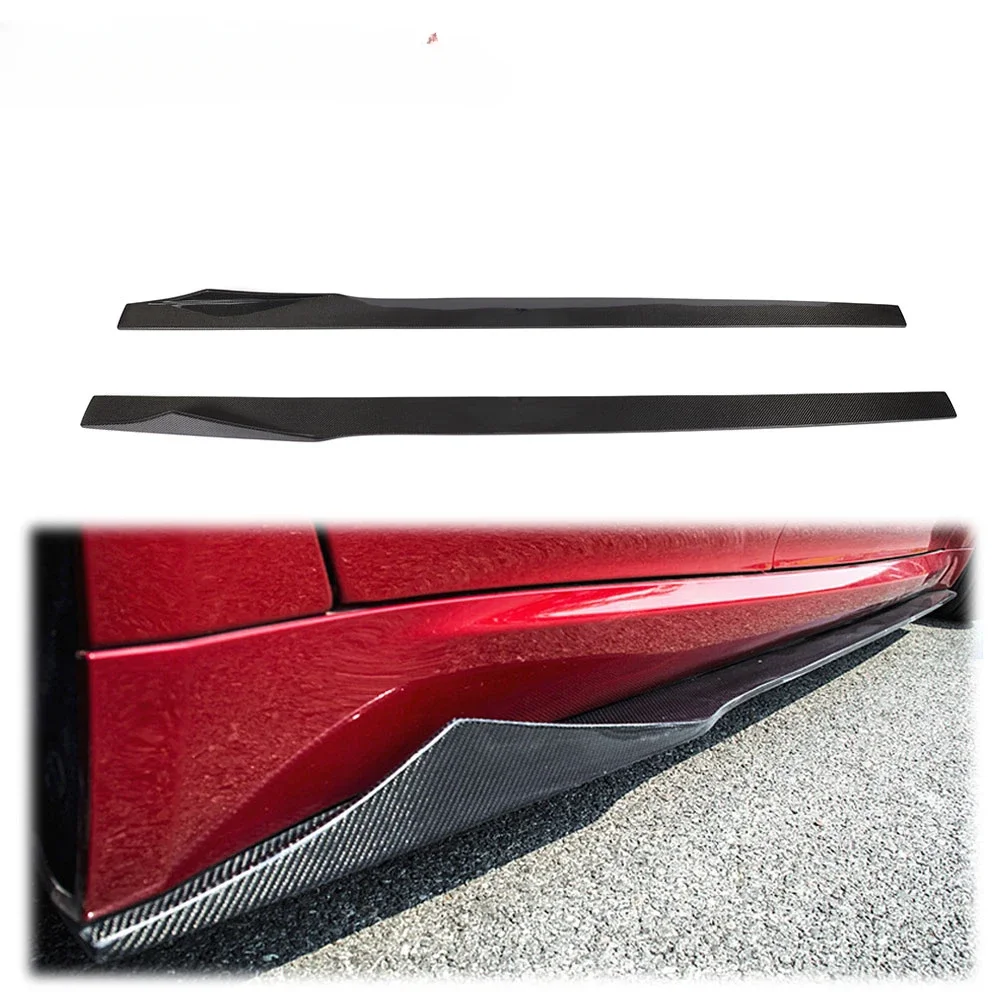 Auto Carbon Fiber Car Side Bumper lip Skirt for Alfa Romeo Giulia Standard and Sport 2017-2020