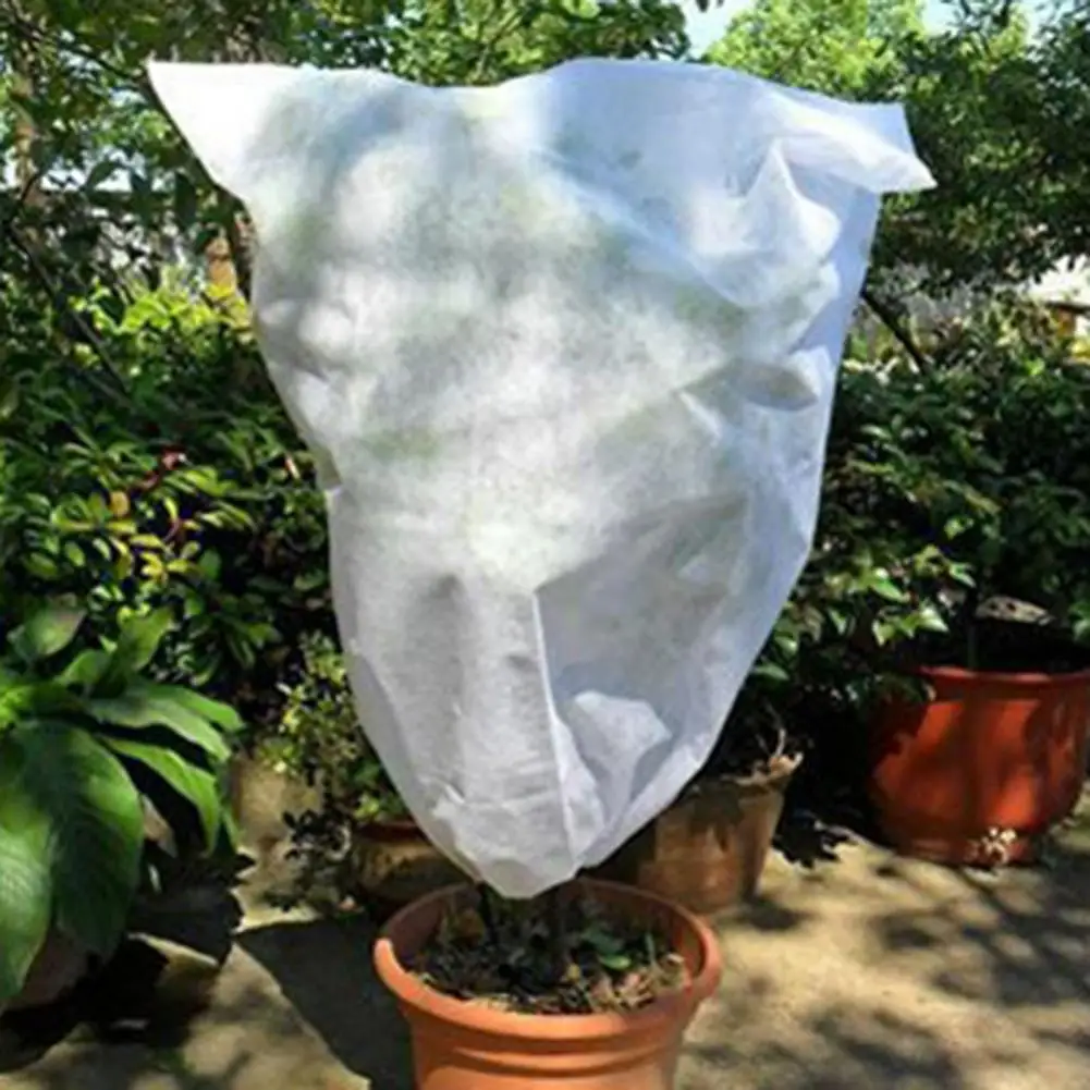 

Tree Frost Protection Bag Drawstring Plant Cover Winter Plant Cover Reusable Non-woven Fabric Protection Bag for Outdoor Garden