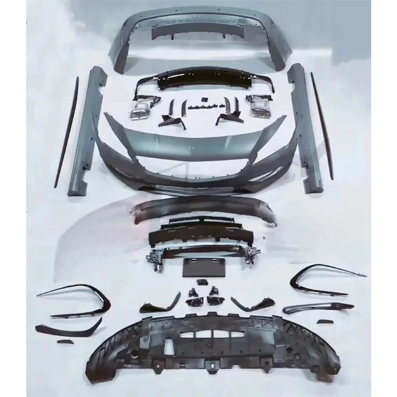 

Car Bumper CLA Class W117 Upgrade CLA45 Body Kit Front Bumper Rear Bumper Side Skirt 2013-2018