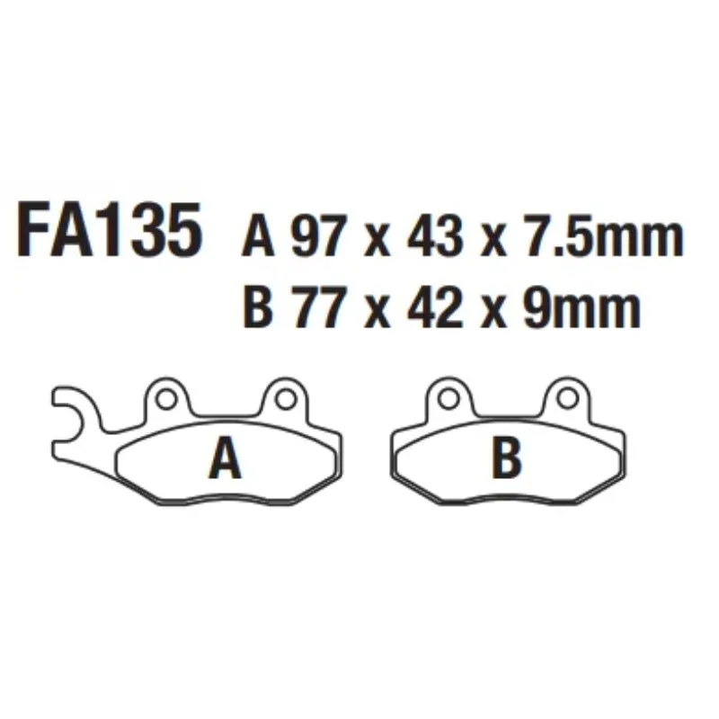 2 pairs Motorcycle Brake front rear ceramic brake fit for kawasaki KL650 KLR650 2008-2024 brake pad kits replace FA135 FA165
