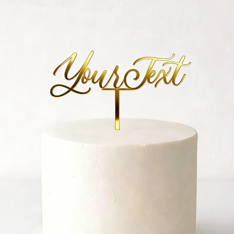 

Personalized Cake Topper with Your Text, Custom Cake Topper for Wedding, Birthday, Baptism, Anniversary Party