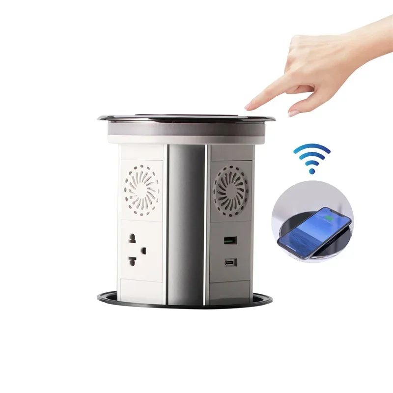 Pop Up Lifting Socket US 3 6 Outlets with USB 16A 1600W AC110~250V Wifi Smart PD Wireless Charge APP Control Table Power Socket