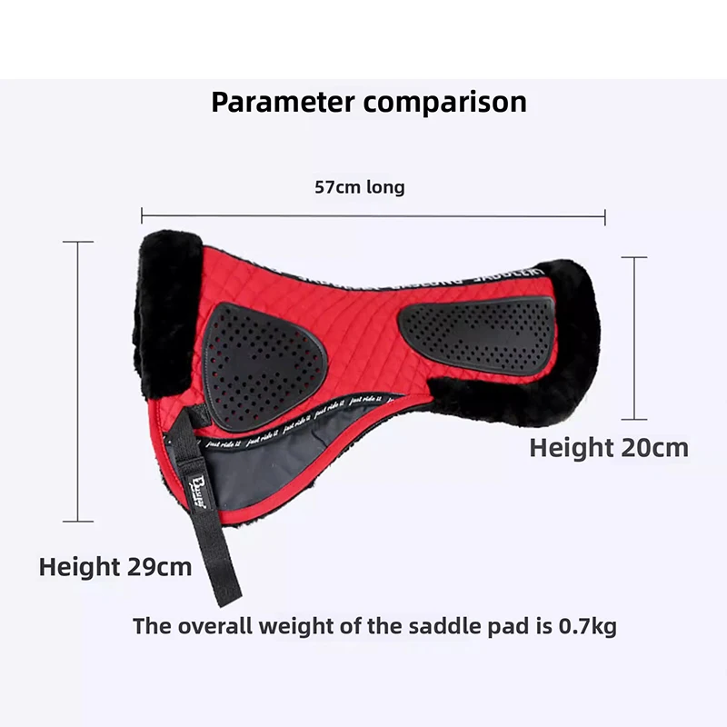 Baslong Equestrian Balance Pad Sweat Pad Shock Absorption Saddle Pad Anti-Backbeat Comfortable Soft Obstacle Course Non-Slip Pad Horse Equipment