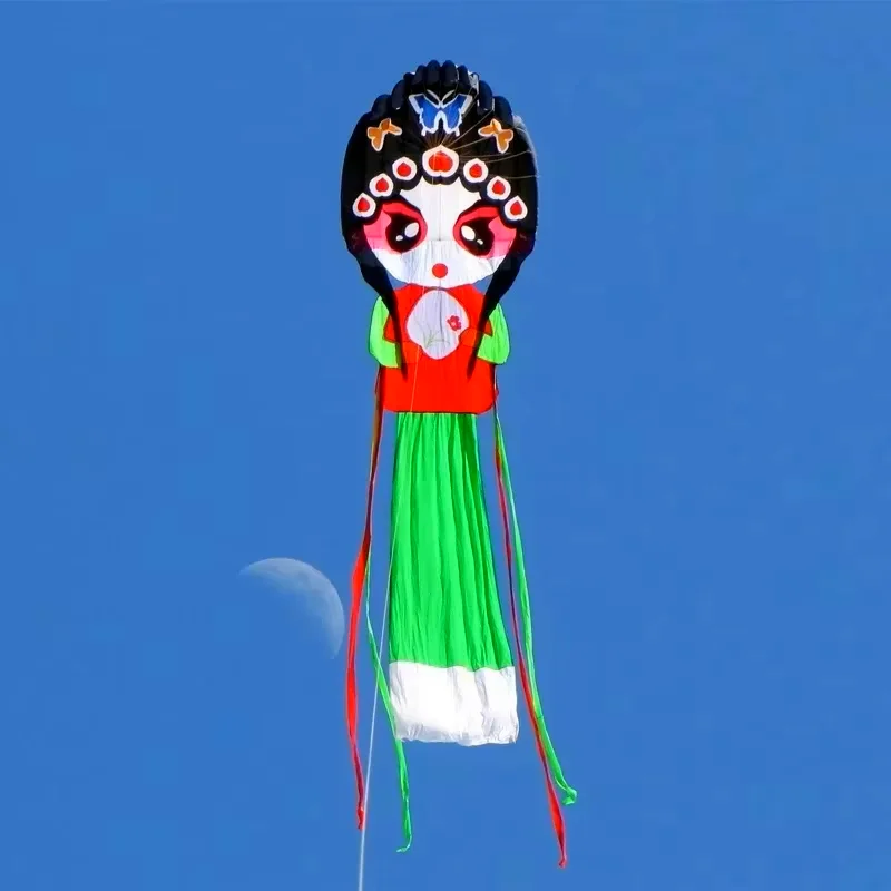 Kostenloser Versand Peking Opera Soft Kite für Erwachsene Drachen Nylon Drachen Fabrik traditionelle Drachen Ripstop Nylon Windkraft Kitesurfen Koi