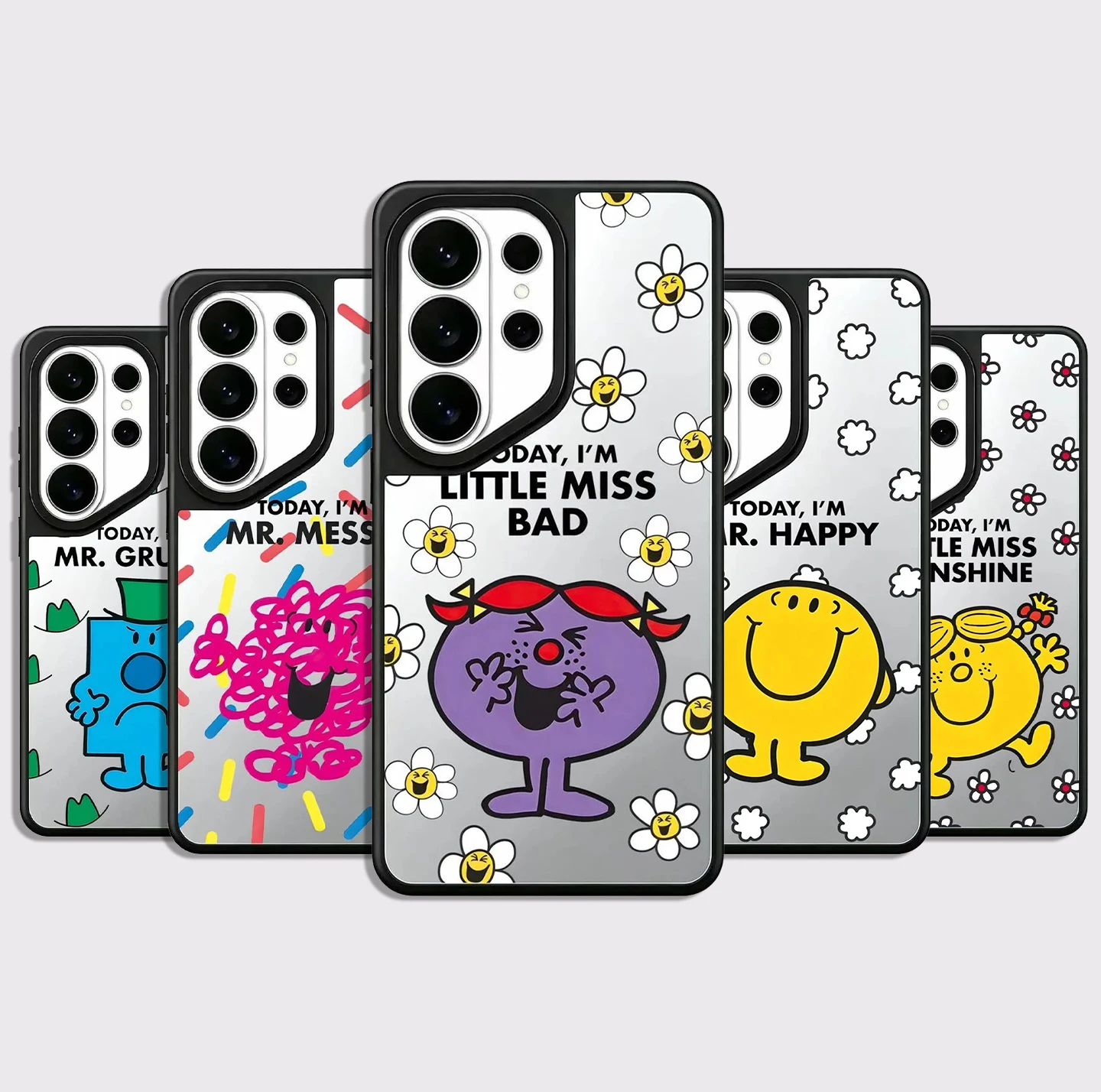 Mr Mirror Surface Magnetic Phone Cover for Samsung Galaxy S23 S24 S25 S26 Ultra S26+ Plus Case Cartoon