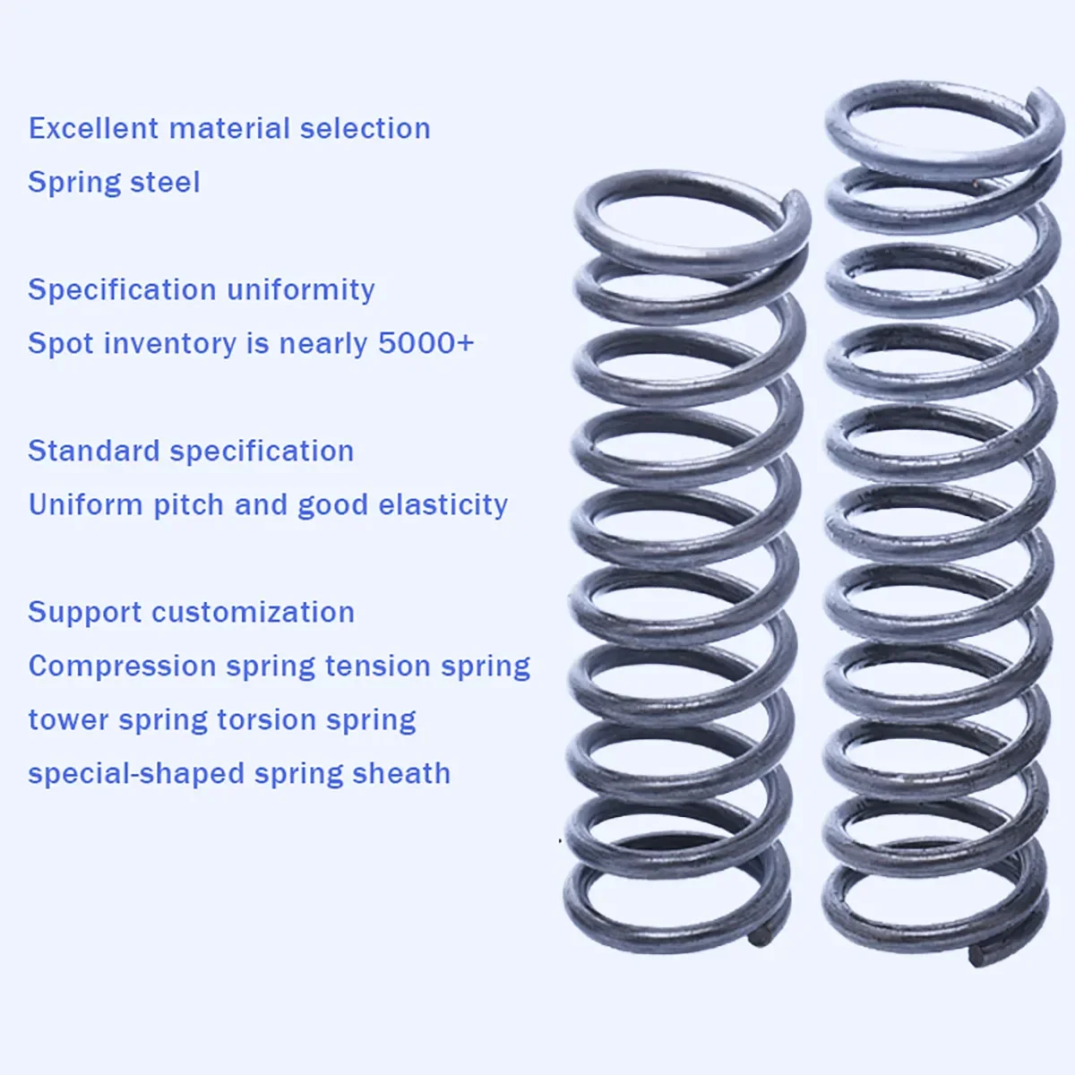 

Spring Steel Compression Spring High Elasticity Wire Diameter 3.0mm Outer Diameter 28-40mm Length 20-200mm Customization