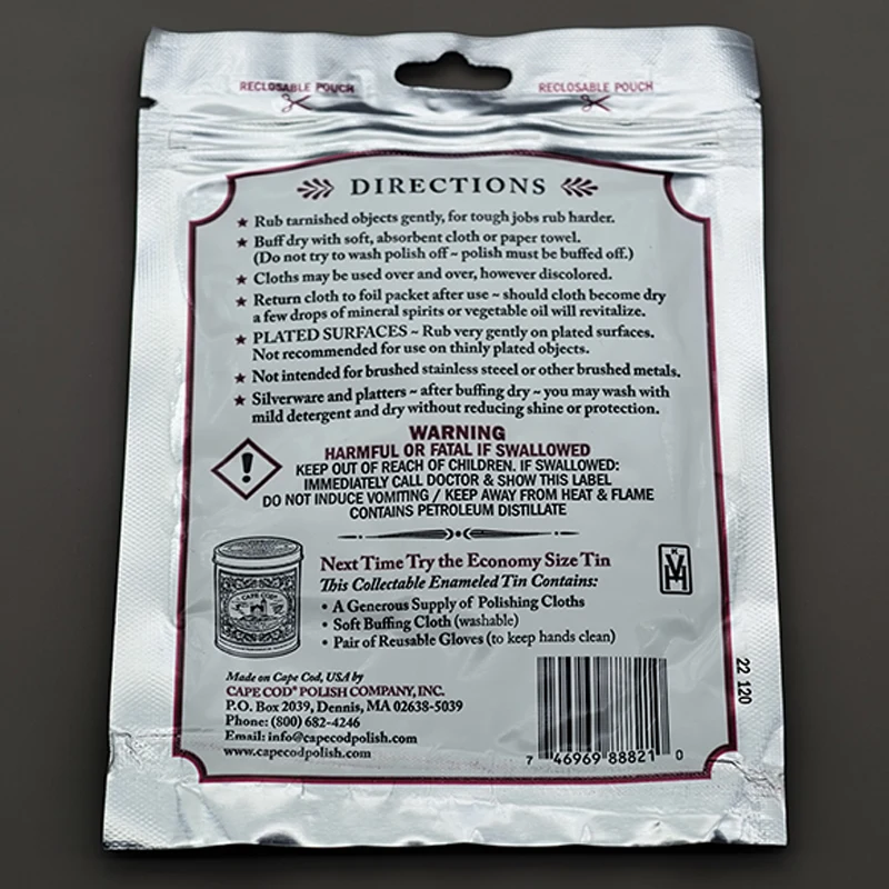 American CAPE COD Polishing Cloth Fine Metals Fits For Watch Jewelry Removing Watch Maintance Scratch Repair Accessories