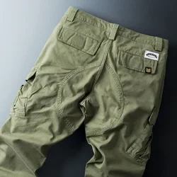 Male Trousers Khaki Loose Stretch Slim Men's Cargo Pants Harajuku Aesthetic Large Size Long With Korean Style Emo New In Big