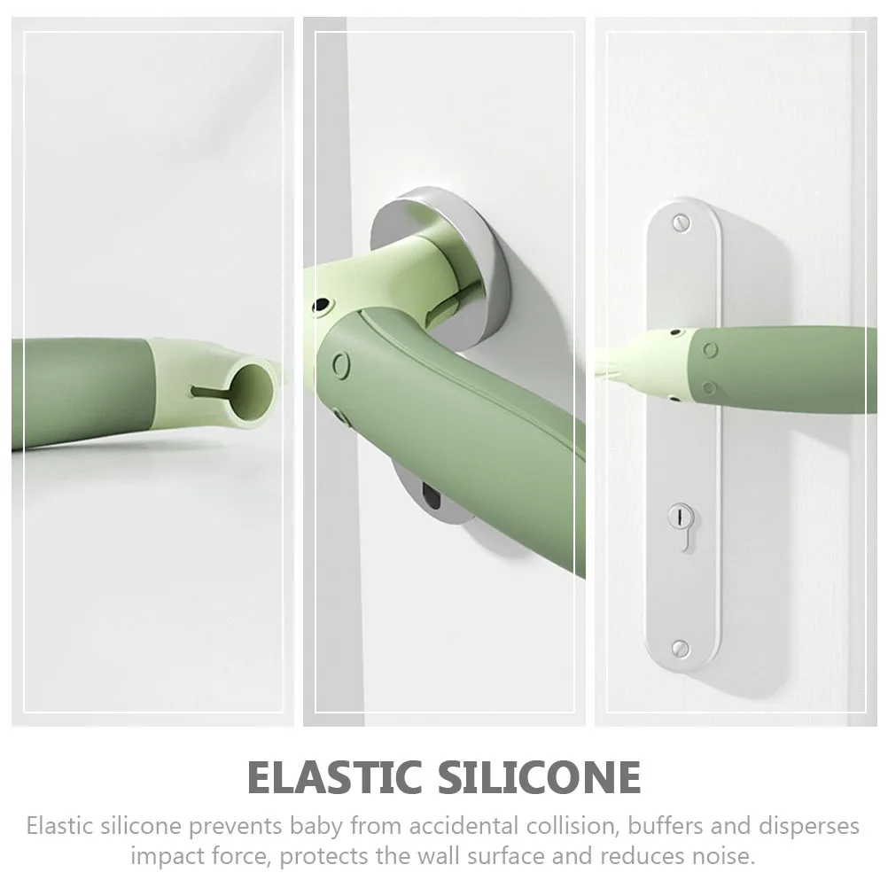 

Silicone Door Handle Cover Protector Kids Child Safety Green Doorknob Gloves Baby Proof Long Straight Handles Elastic Prevents