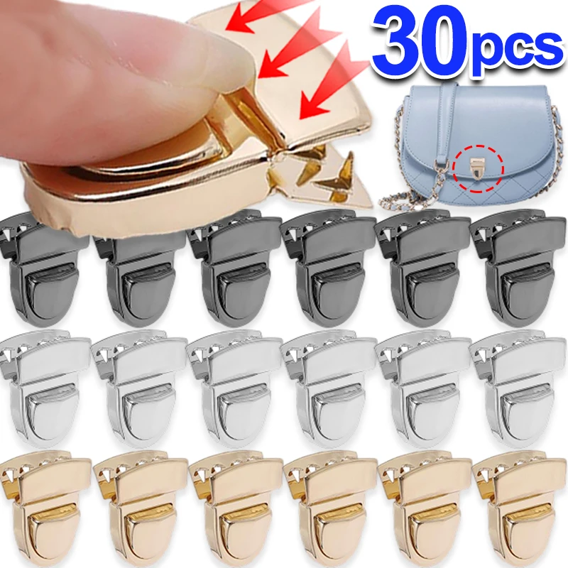 

30pcs Metal Locks Bag Clasp Catch Buckles for Handbags Shoulder Bags Purse Totes Closures Snap Clasps DIY Craft Bag Accessories