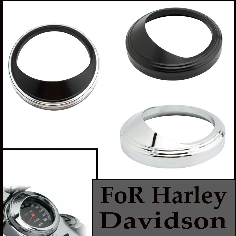 

FoR Harley-Davidson Road King Dyna Softail with 5" Speedometer Motorcycle Front Speedometer Gauges Trim Ring Frame Cover Visor