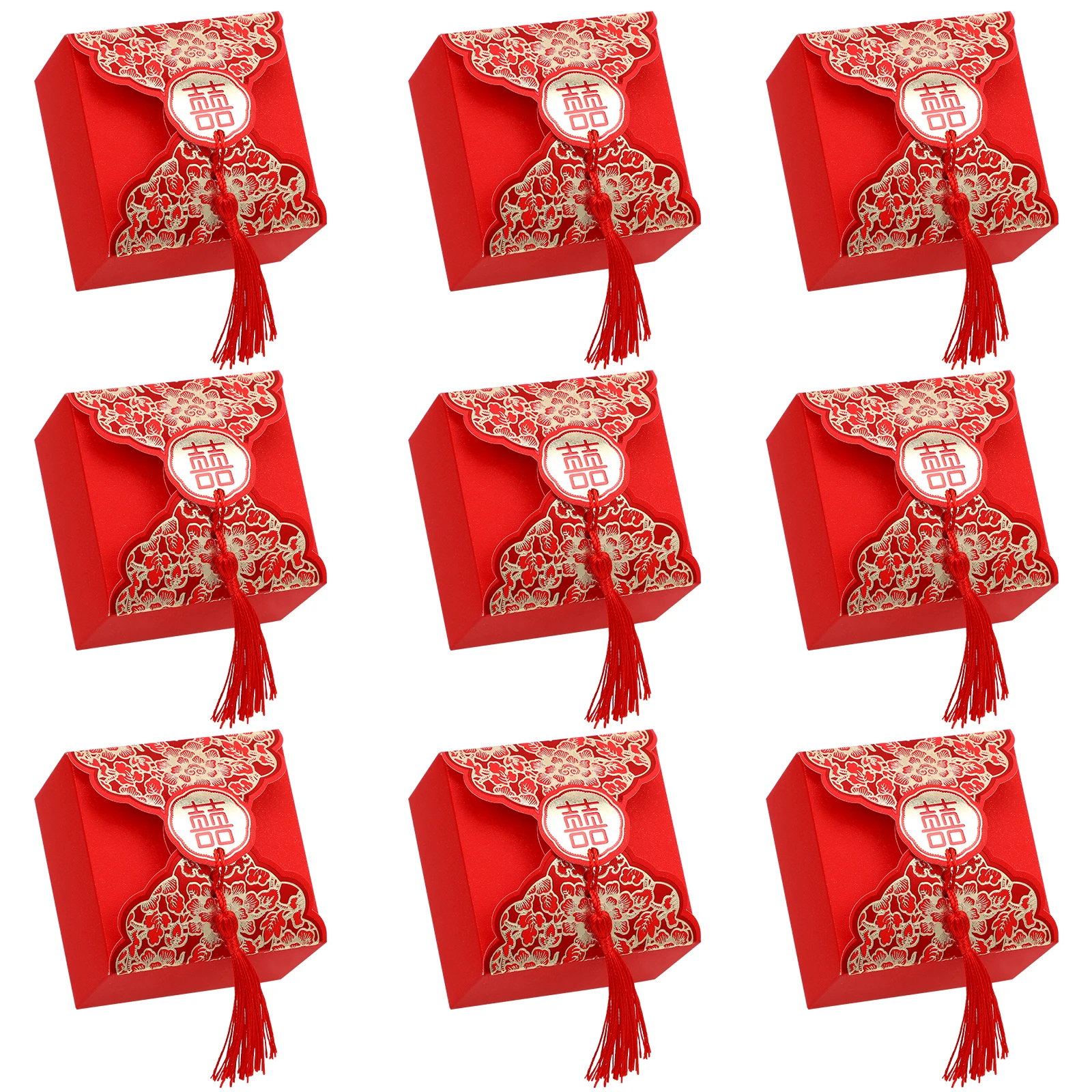 

20 pcs Gift Box Favors Candy Bag Packaging Case Chinese Portable Candy Container Style Party Boxes Present Container