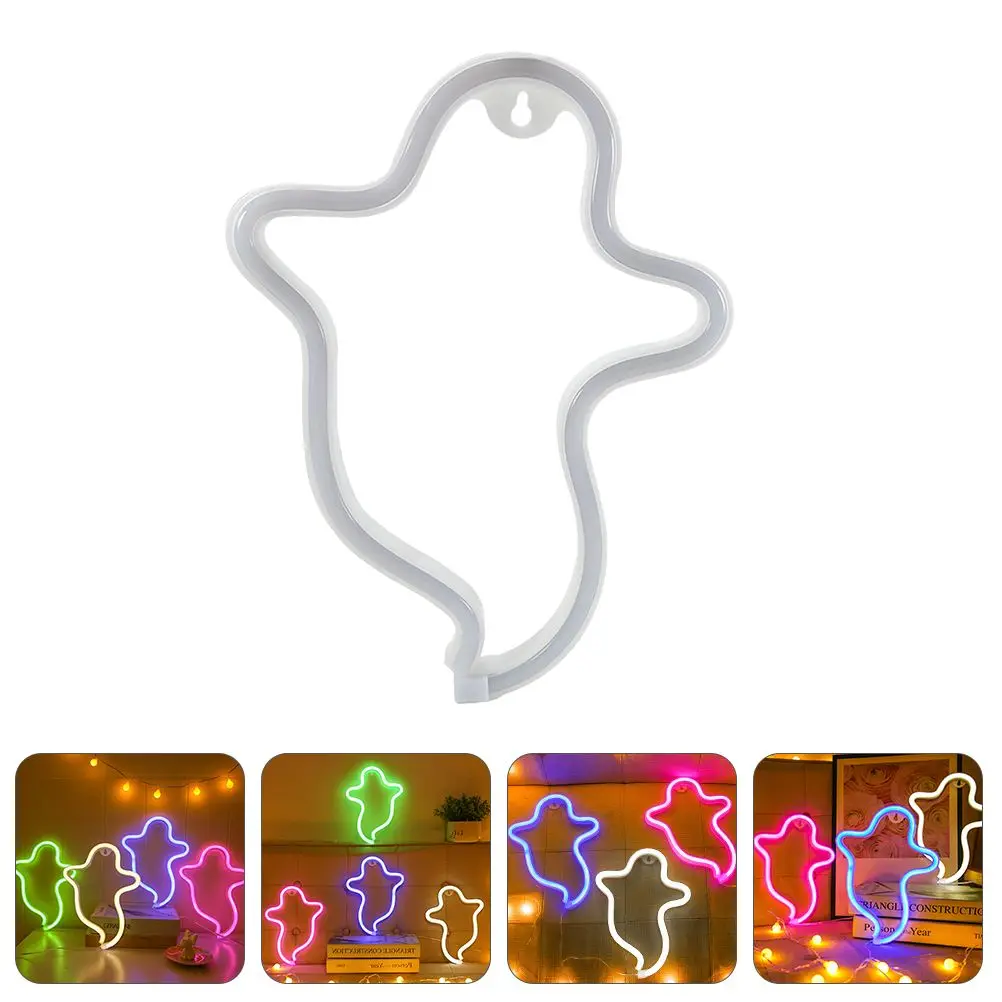 Halloween Shaped Halloween Neon Light Desk Lamp Eco Friendly USB Powered LED Night Light Indoor Table Decor