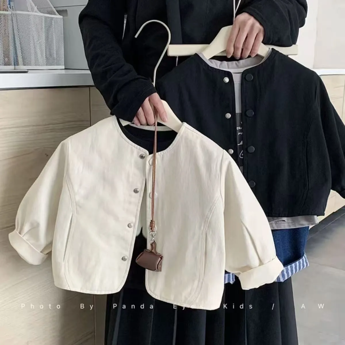 

1-7 Years Baby Boys' Coat Spring and Autumn Edition Children's Loose Round Neck Solid Color Casual Jacket 80-140cm