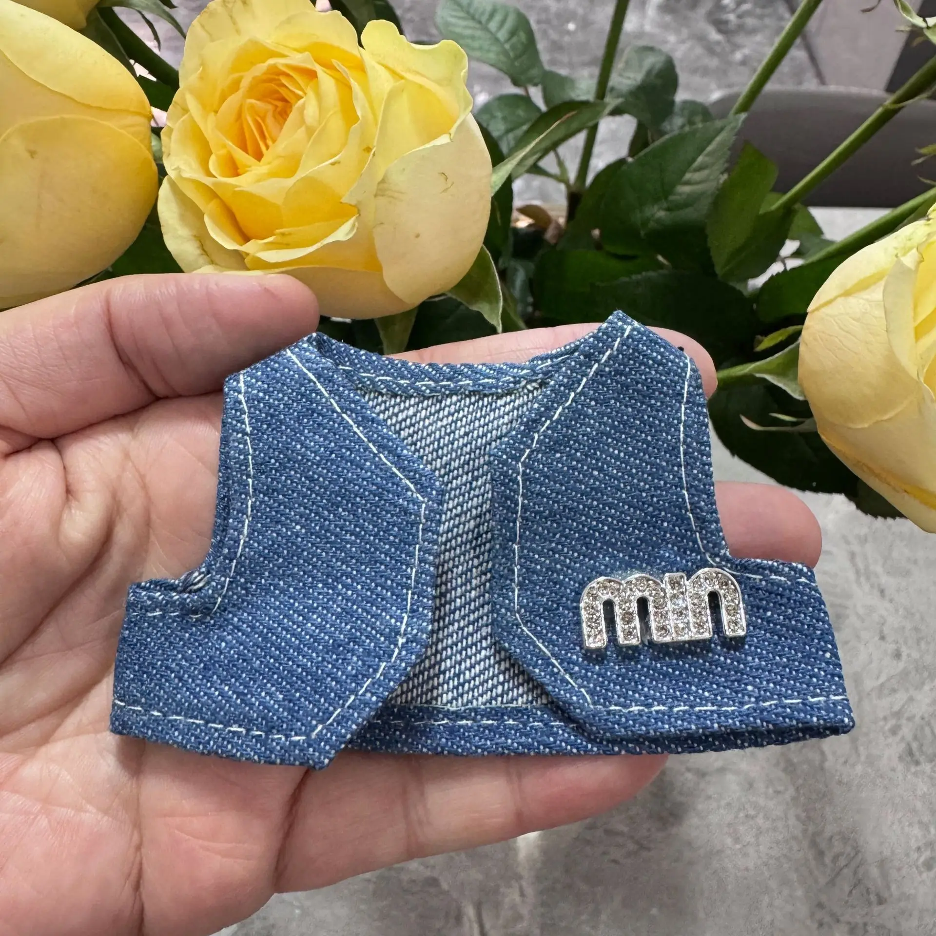 17 cm Labubu ubrania pluszowa zabawka ubrania miś zabawka top kamizelka jeansowa spódnica akcesoria lalka ubrania dla lalek