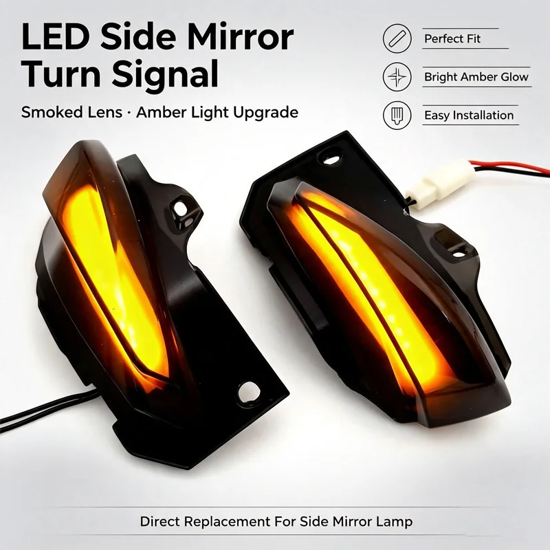 For Toyota Corolla / Levin / Allion / Premium, Dynamic LED Side Mirror Sequential Turn Signal Lights Flowing Effect, Plug