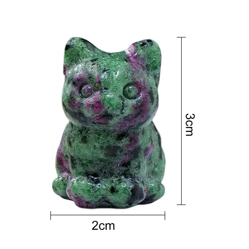 ومن ناحية منحوتة الشفاء تمثال الحيوان ، تمثال القط لطيف ، حجر الكريستال الطبيعي ، الريكي الأحجار الكريمة الحرفية ، ديكور المنزل ، هدية عيد ، 1.2"