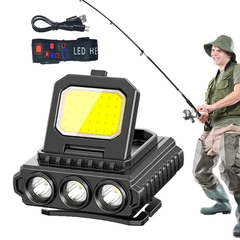 

Headlights For Head Mini Sensing Control Head Lamp Rechargeable Long Battery Life Adjustable Waterproof For Outdoor Lighting