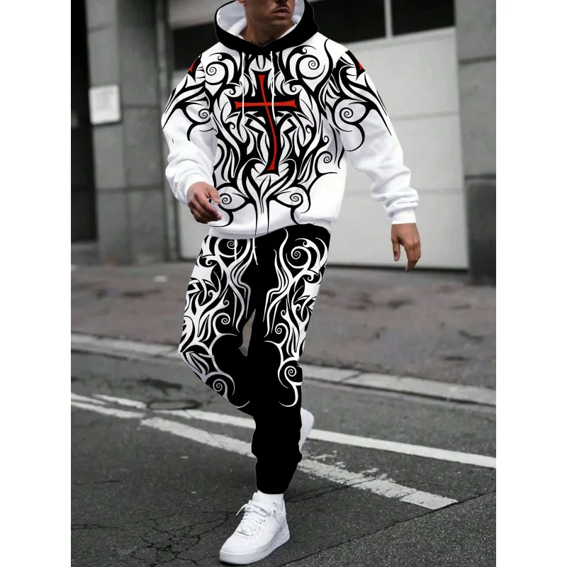 

3DDigital Printed Men's Hoodie Set