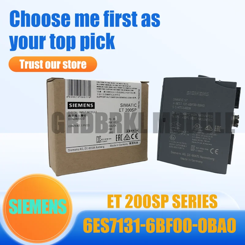 

New Original SIEMENS 6ES7131-6BF00-0BA0 ET 200SP DI 8×24V DC Digital Input Module