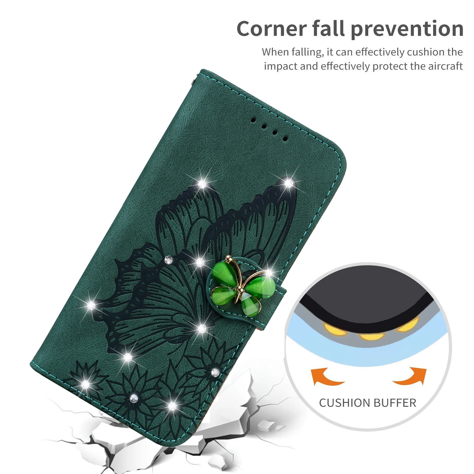 Glitter Wallet Flip Case for Funda Samsung Galaxy S25 S24 Ultra S23 FE S22 S21 S20 S10 S8 S9 Plus Case Leather Phone Cover Women