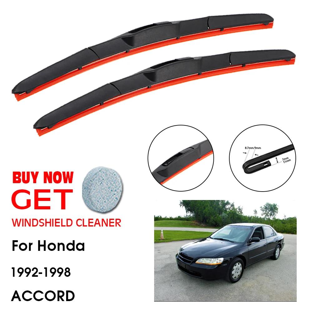 

Car Wiper For Honda ACCORD 22"+20" 1992-1998 Front Window Washer Windscreen Windshield Silica Gel Wiper Blade Accessories