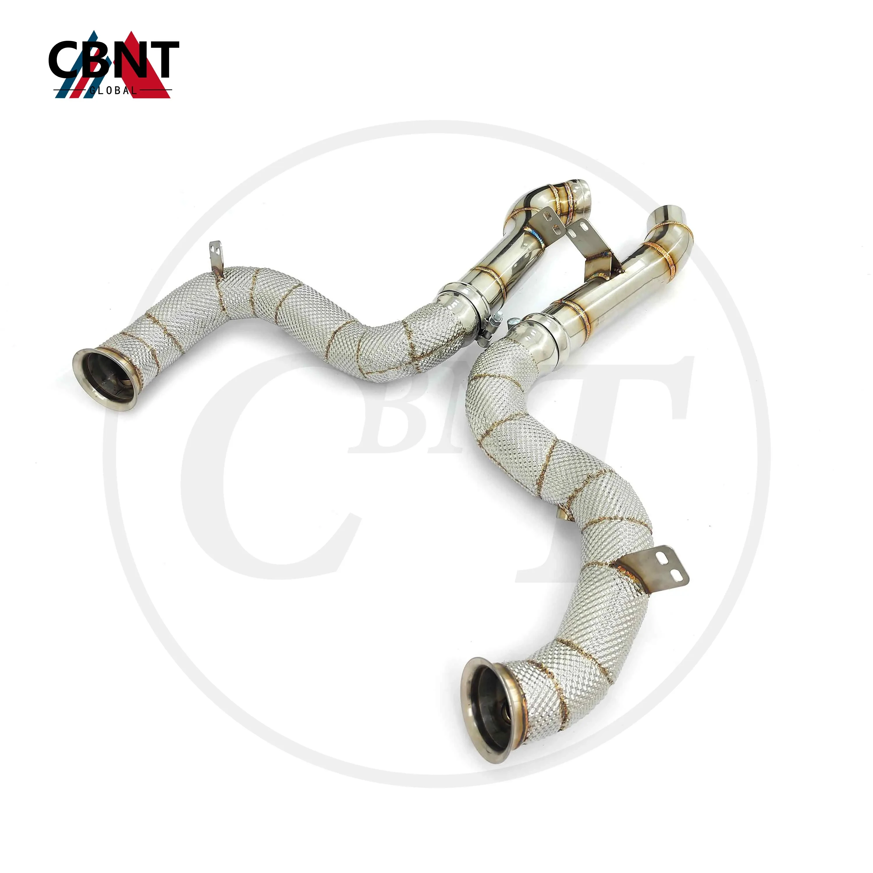 

CBNT Exhaust-pipe Exhaust Header for Mercedes Benz AMG GLE63 4.0T Downpipe with Heat Shield SS304 Quality Tuning Exhaust Systems