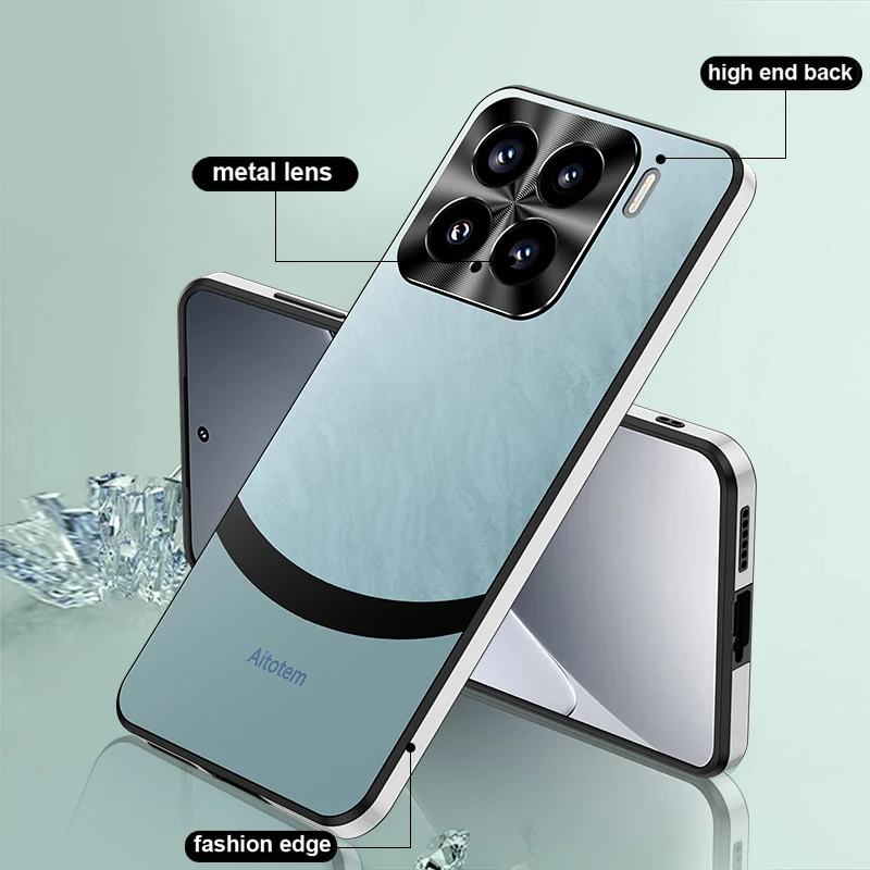 

Роскошный матовый акриловый металлический защитный чехол для камеры XiaoMi 13 15 14 Pro 14 13, ультра противоударный мягкий чехол для телефона