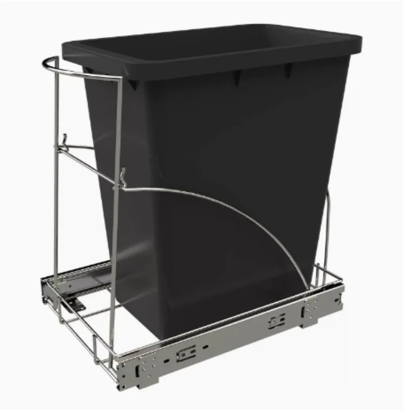 

Cabinet Trash Sliding Rail Rack Pull Down Waste Bin Holder Under Sink Garbage Bracket