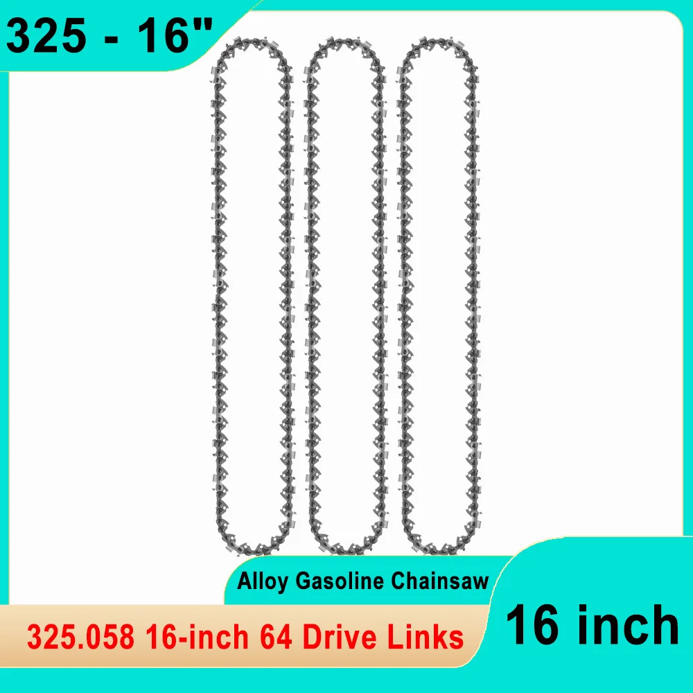 منشار دائري قوي الرأس ، قضيب توجيه وسلسلة منشار ، سبيكة أخدود ، 16 "، 64 وصلة ،" سلسلة بنزين ، الملعب"