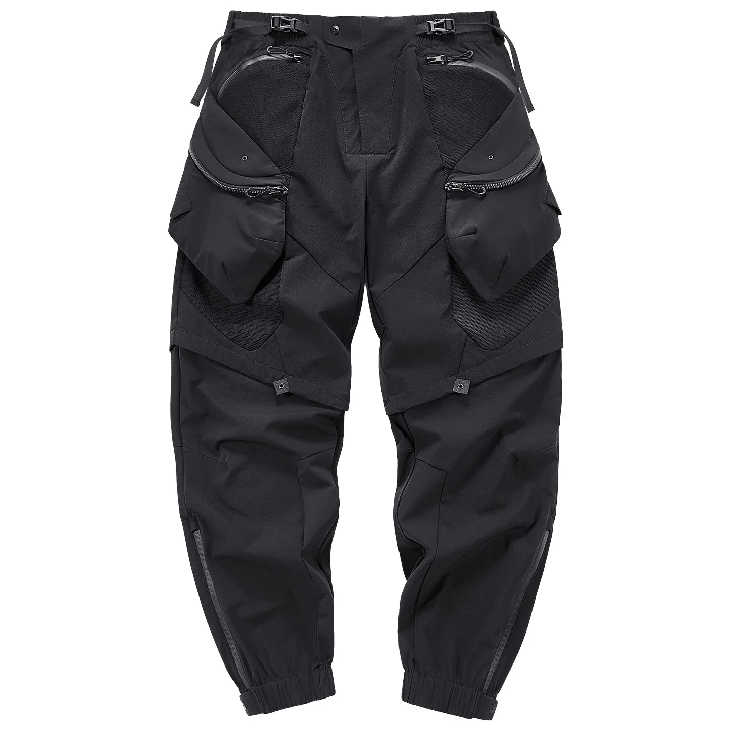 

2026 Spring Men Loose Outdoor Multi Pocket Zipper Design Sports Casual Trousers Deconstructed Splicing Style Cargo Pants