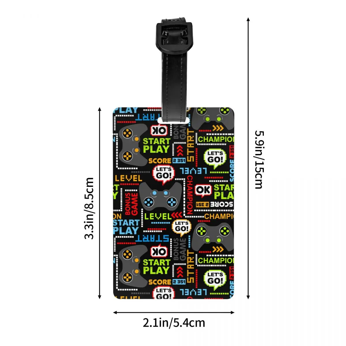 Custom Game Controller แท็กกระเป๋าเดินทางชื่อการ์ด Gamer ของขวัญความเป็นส่วนตัว Cover ID Label สําหรับกระเป๋าเดินทางกระเป๋าเดินทาง