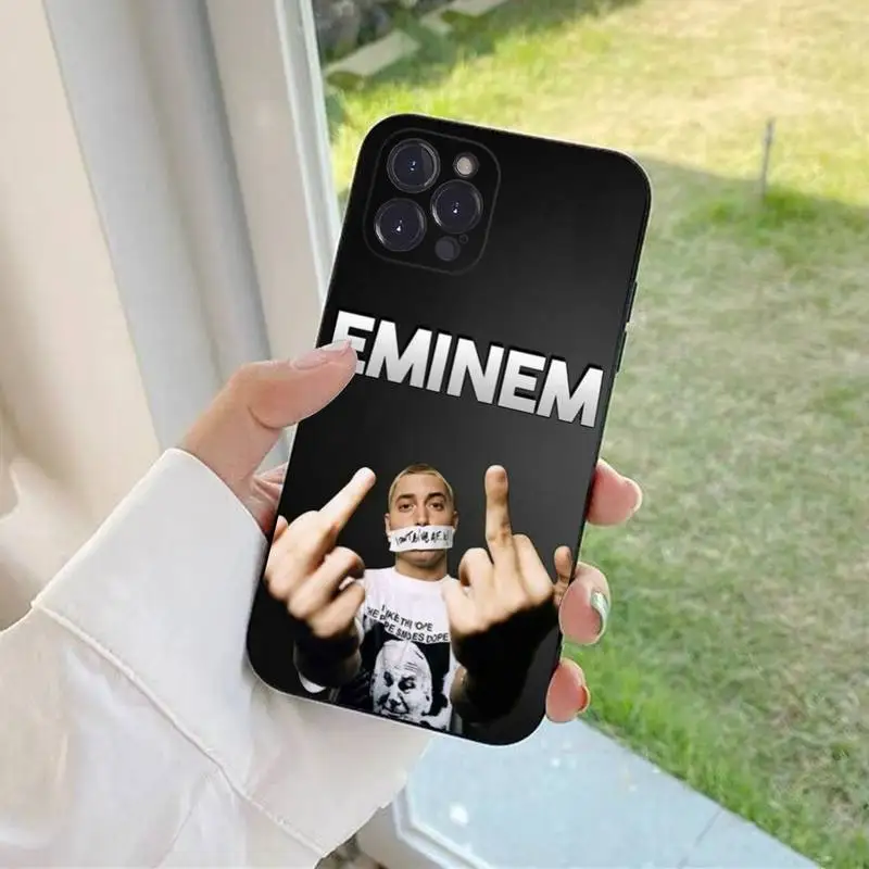 Marshall Mathers Casing Ponsel Silikon Lembut untuk Iphone 14 13 12 11 Pro Mini XS MAX 8 7 6 Plus X 2020 XR Cangkang