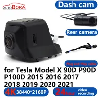 AutoBora 4K Wifi 3840*2160 Car DVR Dash Cam Camera 24H Video for Tesla Model X 90D P90D P100D 2015 2016 2017 2018 2019 2020 2021