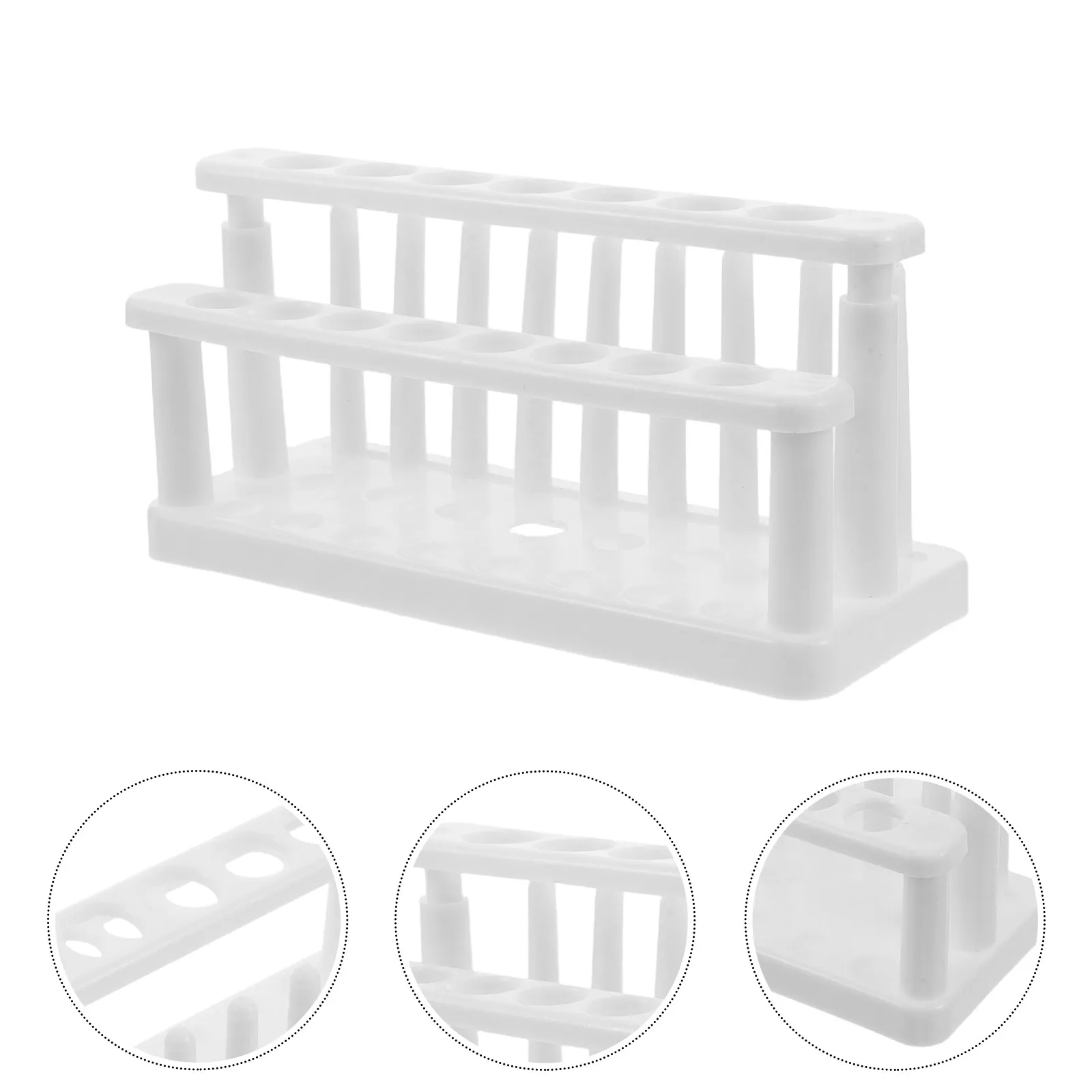 2Pcs Test Tube Rack Plastic Lab Organizer Stable Holder 15 Holes 9 Columns Tube Drying Stand for Laboratory Science